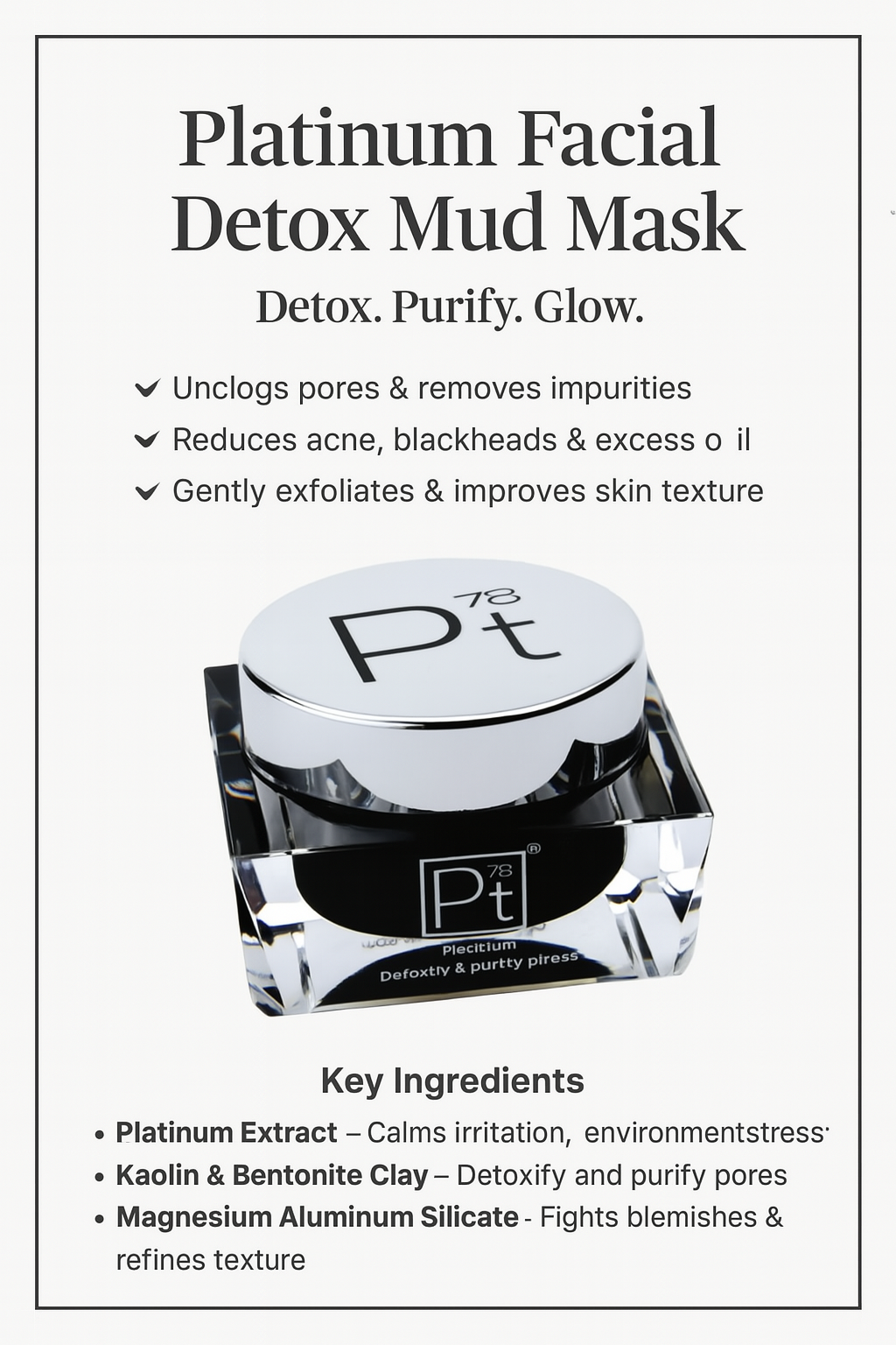 Platinum Facial Detox Mud Mask