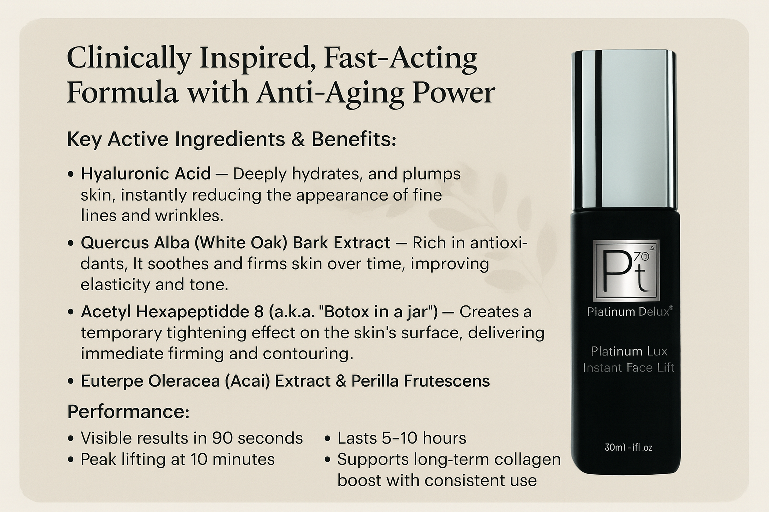 Platinum Lux Instant Face Lift