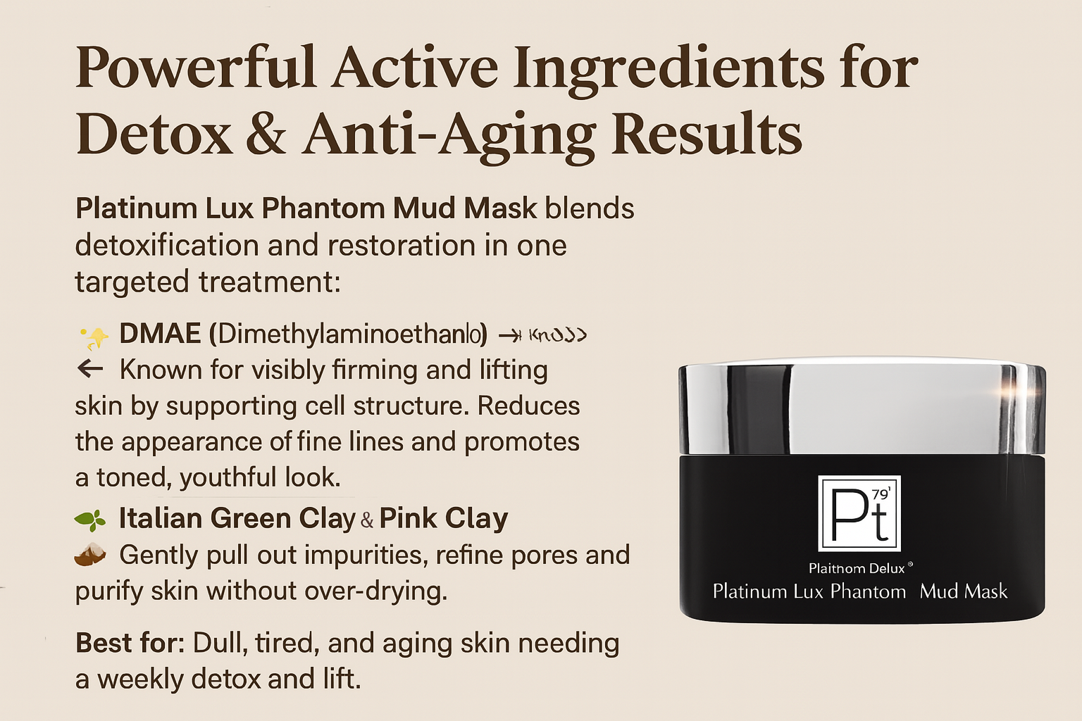 Platinum Lux Phantom Mud Mask