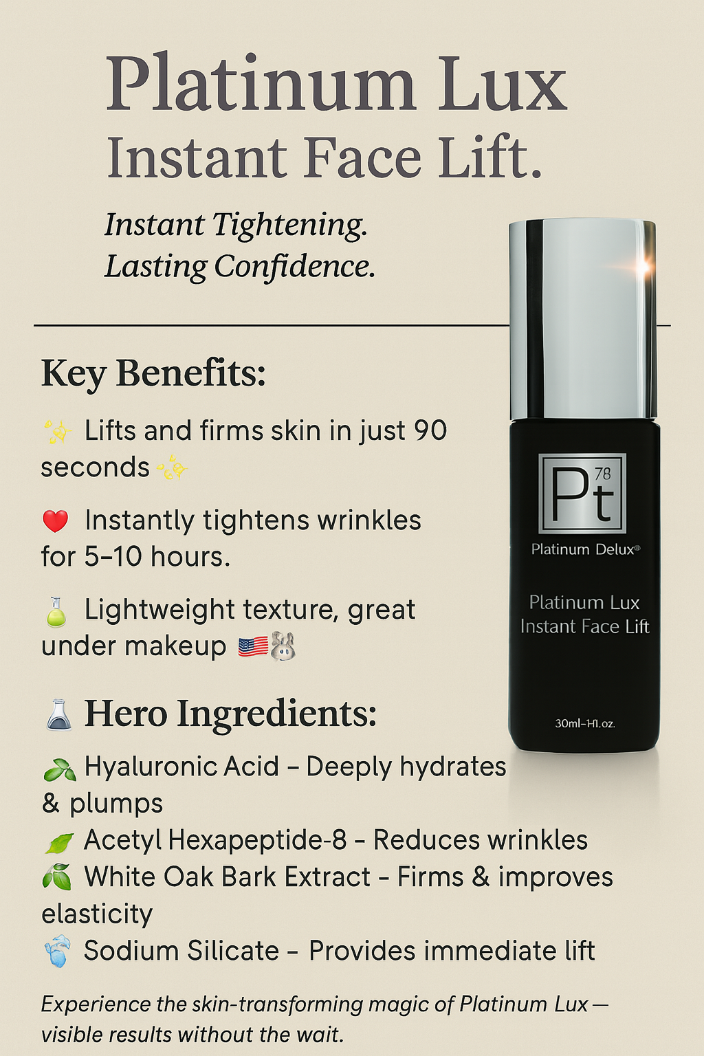 Platinum Lux Instant Face Lift