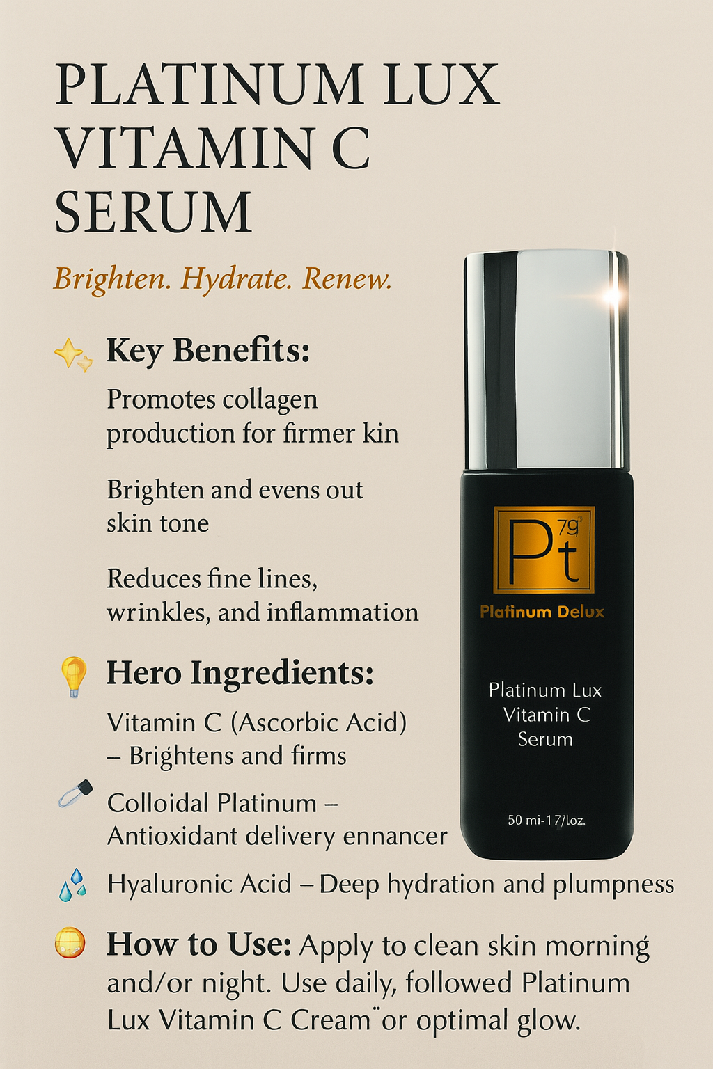 Platinum Lux Vitamin C Serum
